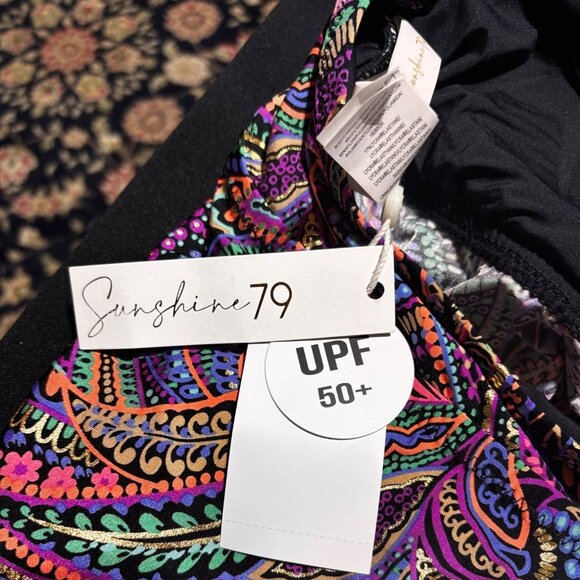 Paisley Tankini Swimsuit TOP ONLY With Adjustable Halter Neck & UPF 50+ Size 14 - Picture 5 of 5